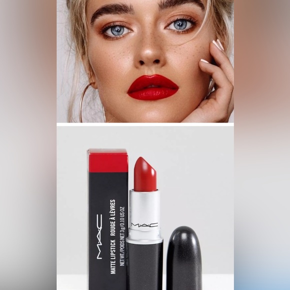 💄💋 MAC Retro Matte Lipstick in Ruby Woo (Vivid Blue-Red) Full Size. Brand new! - Picture 15 of 15